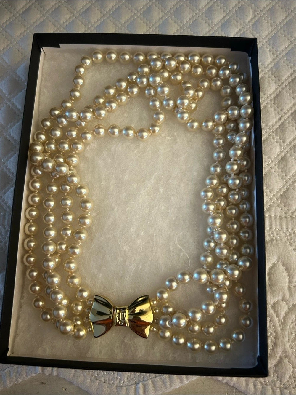 KJP Pearl Bow Statement Necklace